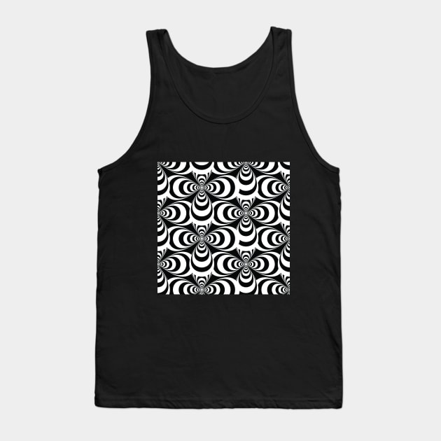 Optical illusion black and white  abstract pattern Tank Top by Asim138